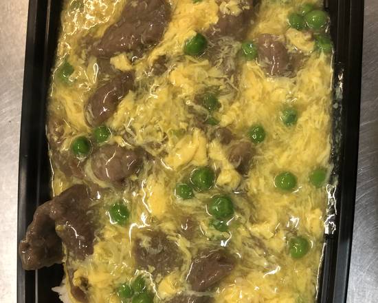 N87. Beef with Scrambled Egg on Rice 滑旦牛肉飯